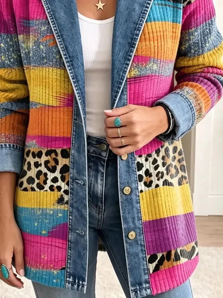 Francine | Bold Patchwork Shirt Jacket
