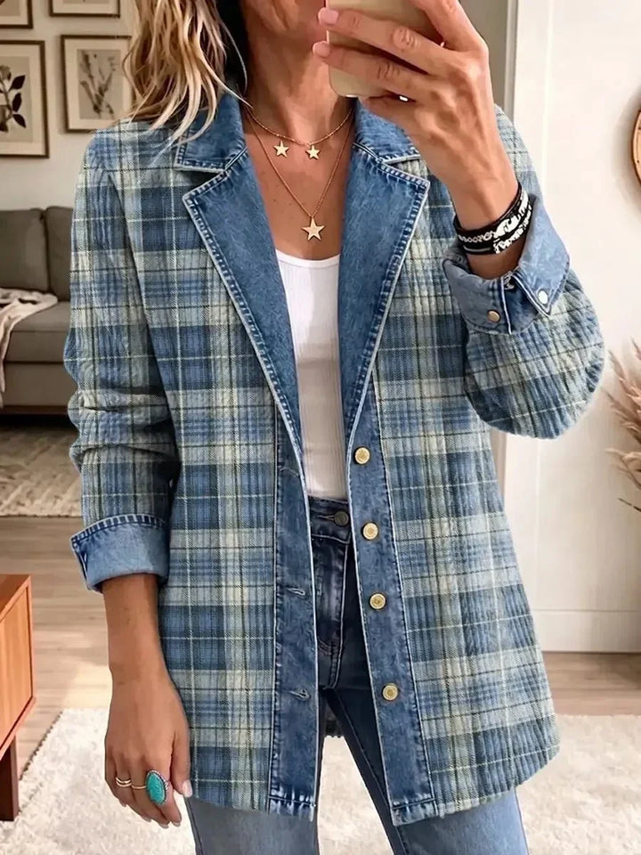Ruth | Plaid Button-Up Jacket
