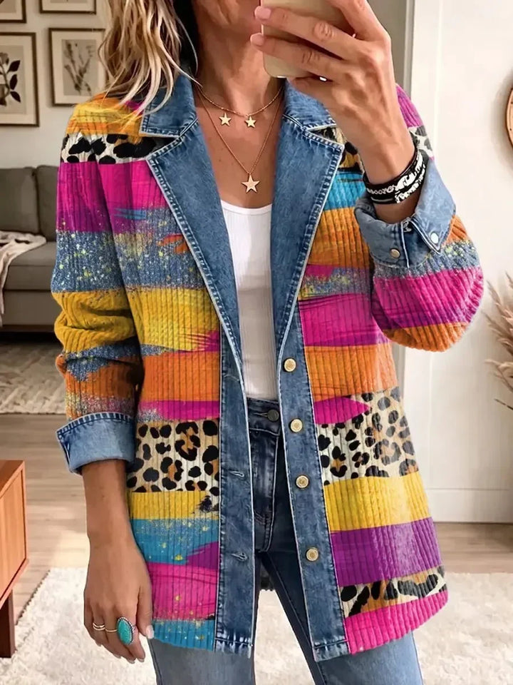 Francine | Bold Patchwork Shirt Jacket