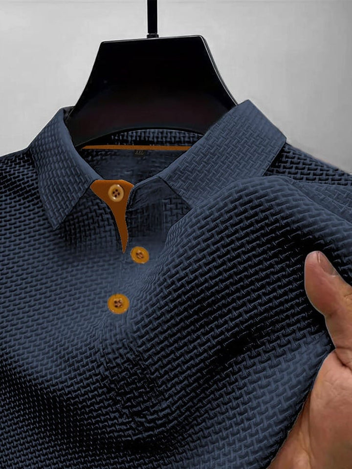 Weston | Men's Textured Polo Button-Up Shirt