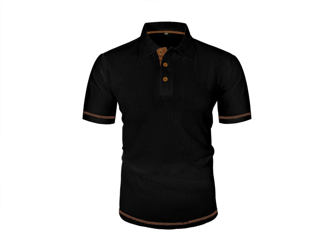 Weston | Men's Textured Polo Button-Up Shirt