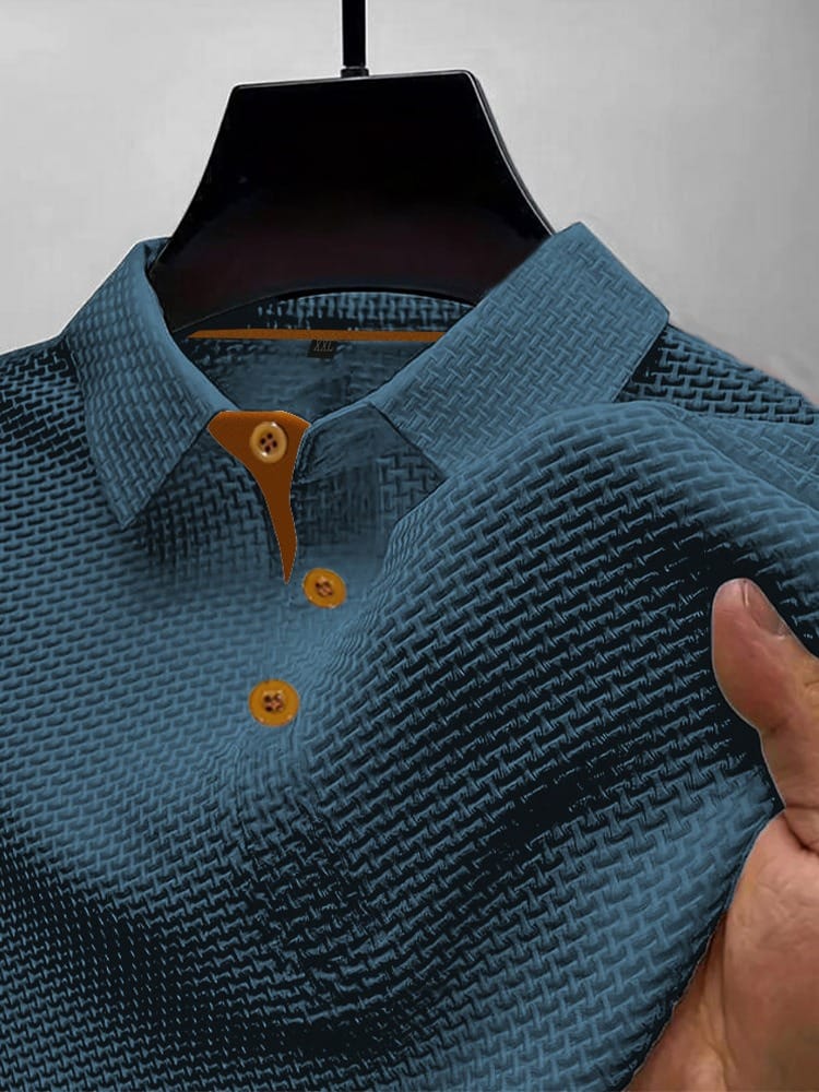 Weston | Men's Textured Polo Button-Up Shirt