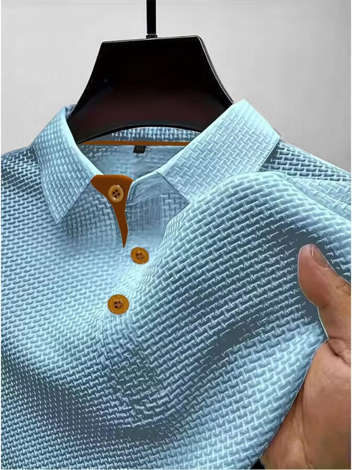 Weston | Men's Textured Polo Button-Up Shirt