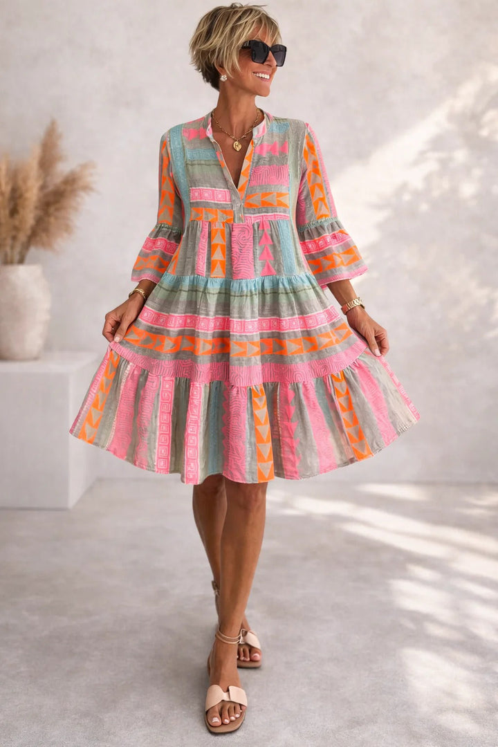Maribel | Flowing Tiered Midi Dress