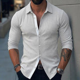 Isaac | Men's Waffle Knit Long Sleeve Shirt