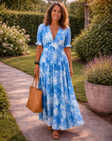 Fleur | Floral V-Neck Maxi Dress