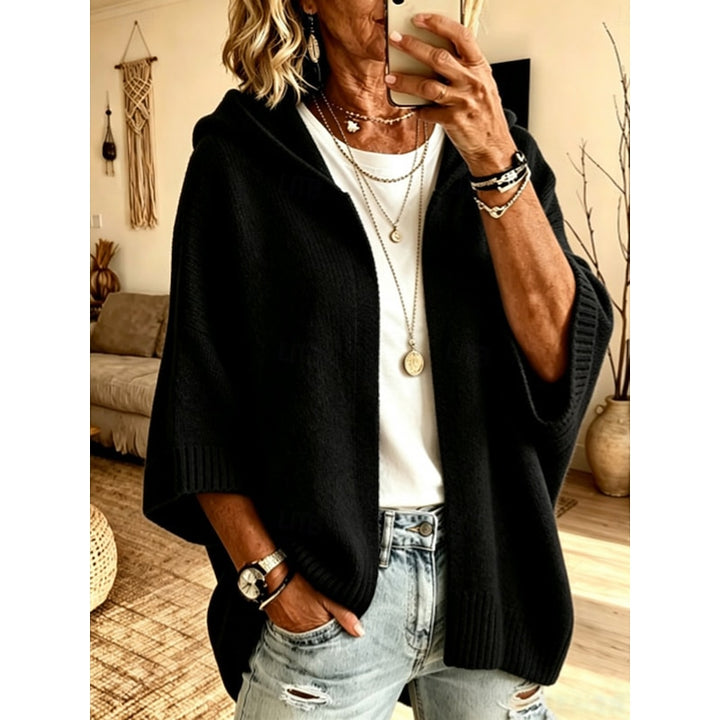 Marguerite | Hooded Open-Front Cardigan