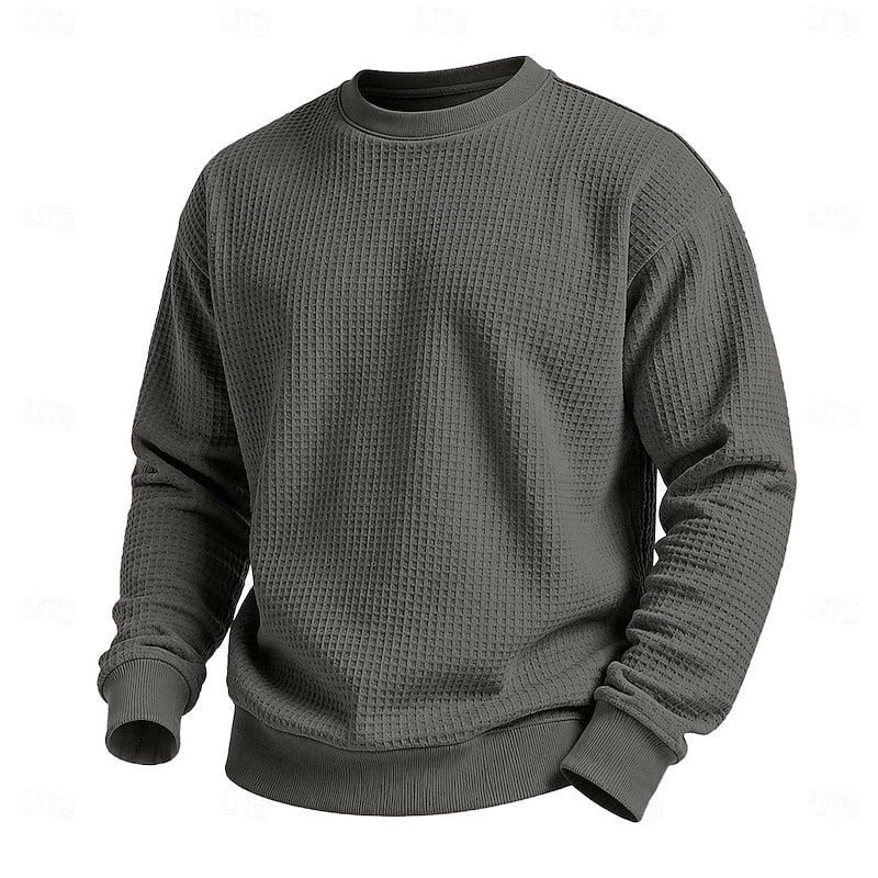Everett | Textured Crew Neck Sweatshirt