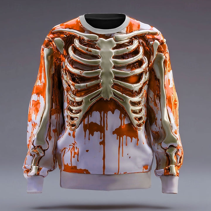 Wexford | Halloween Skeleton Print Sweatshirt