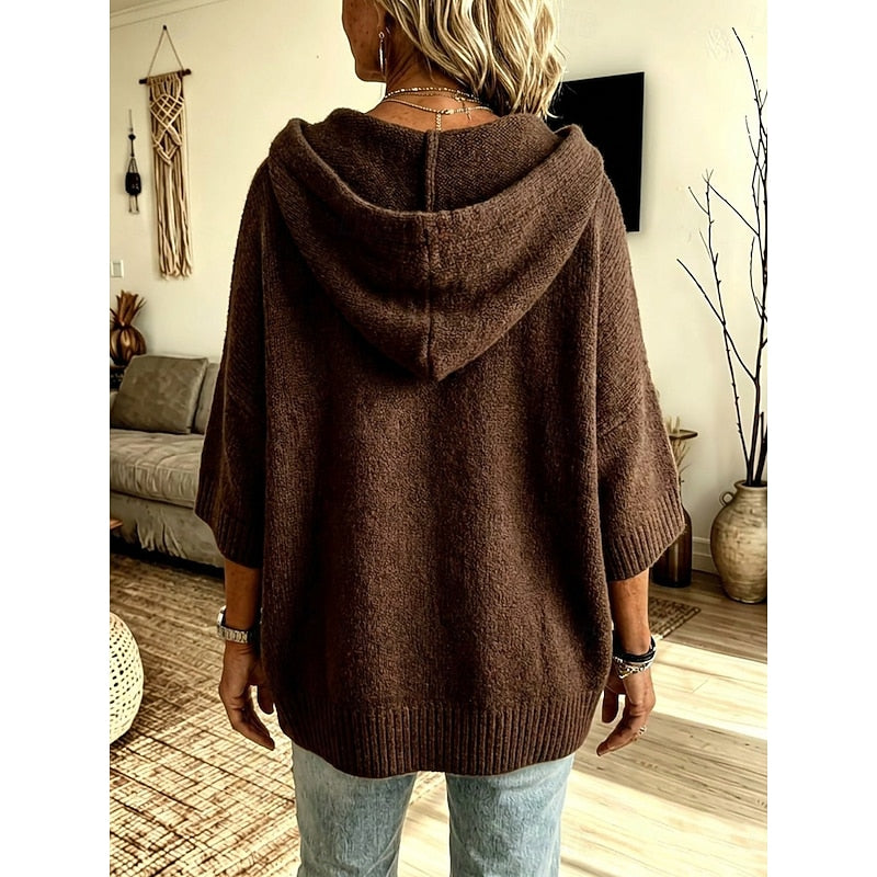 Marguerite | Hooded Open-Front Cardigan