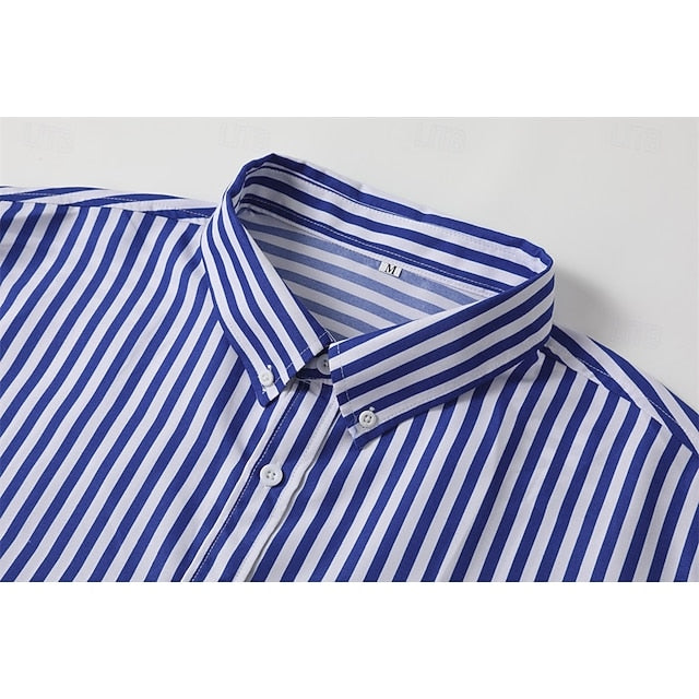 William | Men's Striped Long Sleeve Dress Shirt
