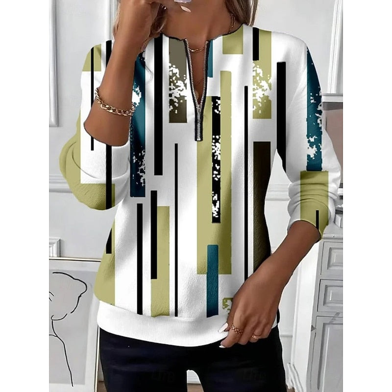 Josie | Colorblock Quarter-Zip Sweatshirt