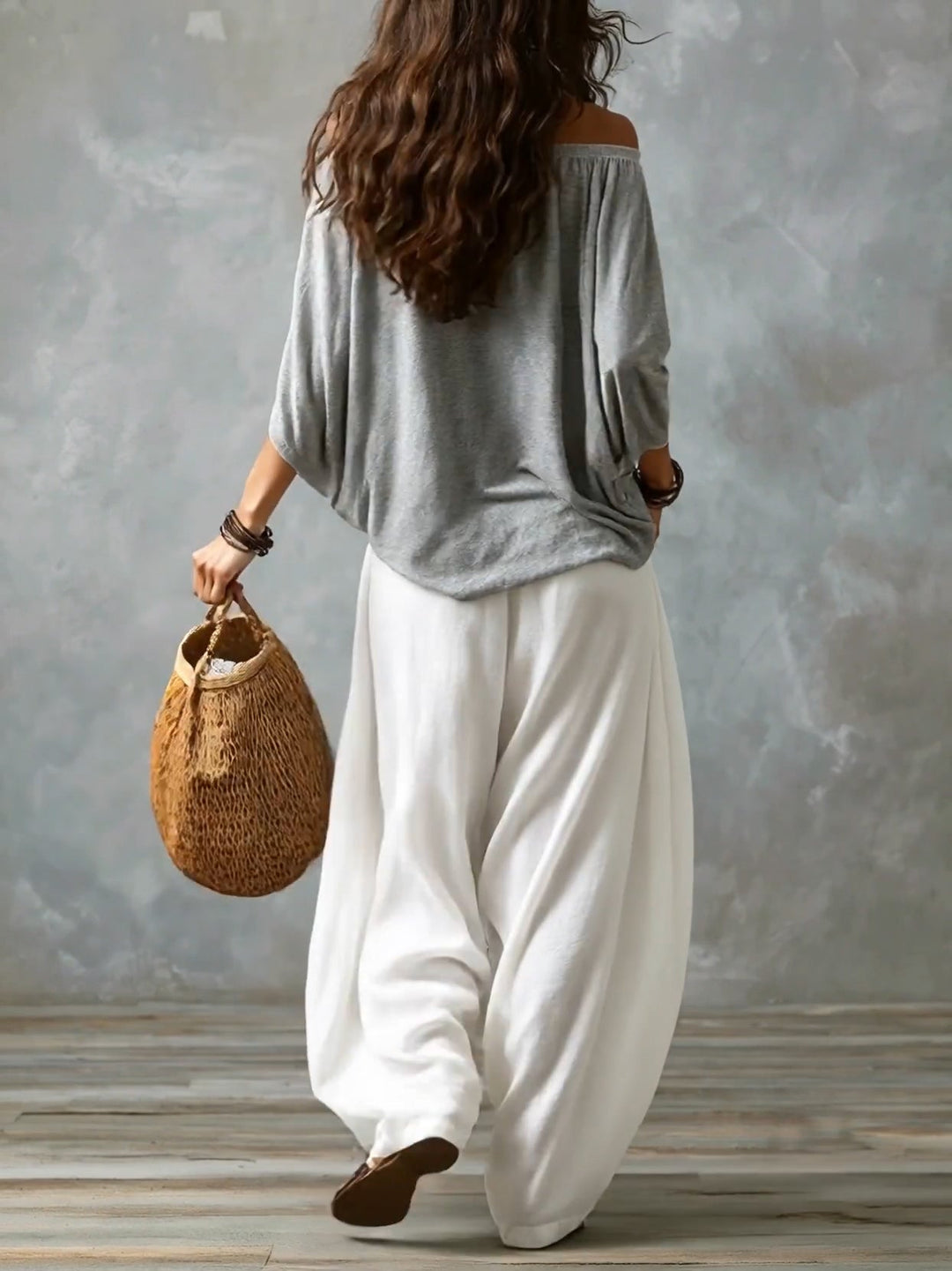 Elise | Relaxed Off-Shoulder Two-Piece Set