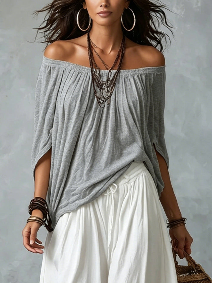 Elise | Relaxed Off-Shoulder Two-Piece Set