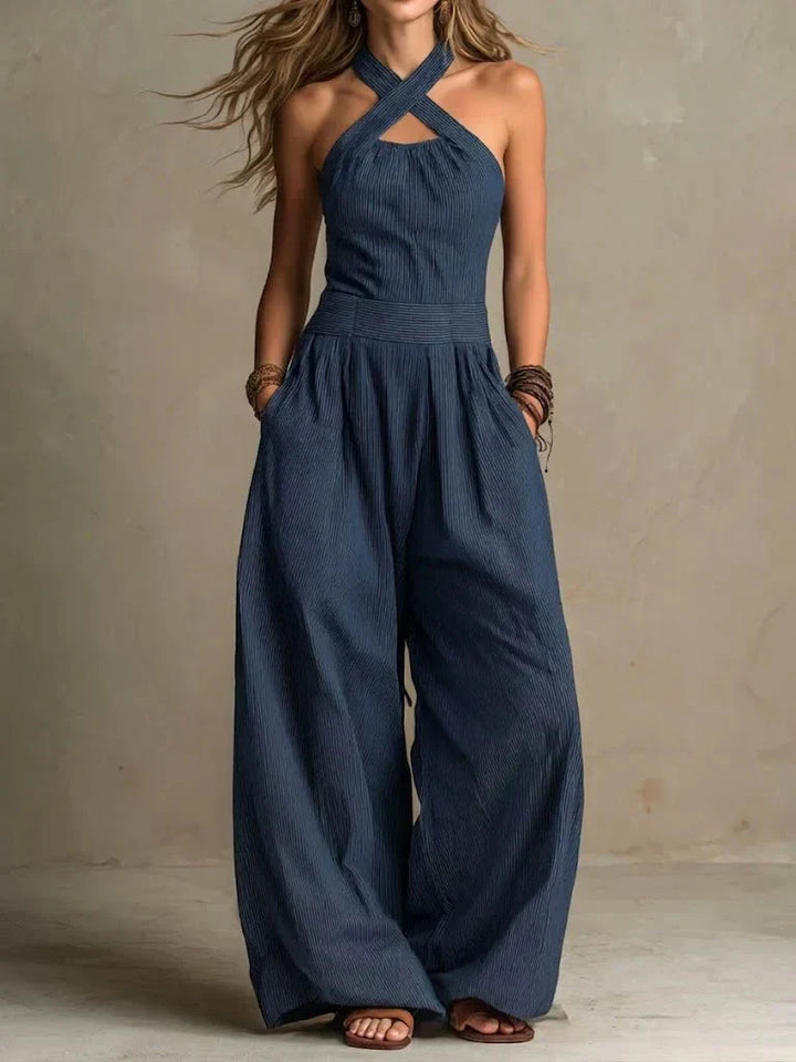 Lucia | Wide-Leg Halter Jumpsuit
