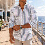 Curtis | Men's Striped Long Sleeve Shirt