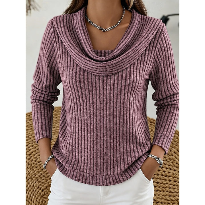 Lorelei | Cowl Neck Ribbed Sweater