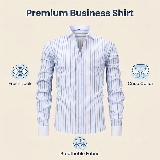 Carver | Men's Non-Iron Striped Dress Shirt