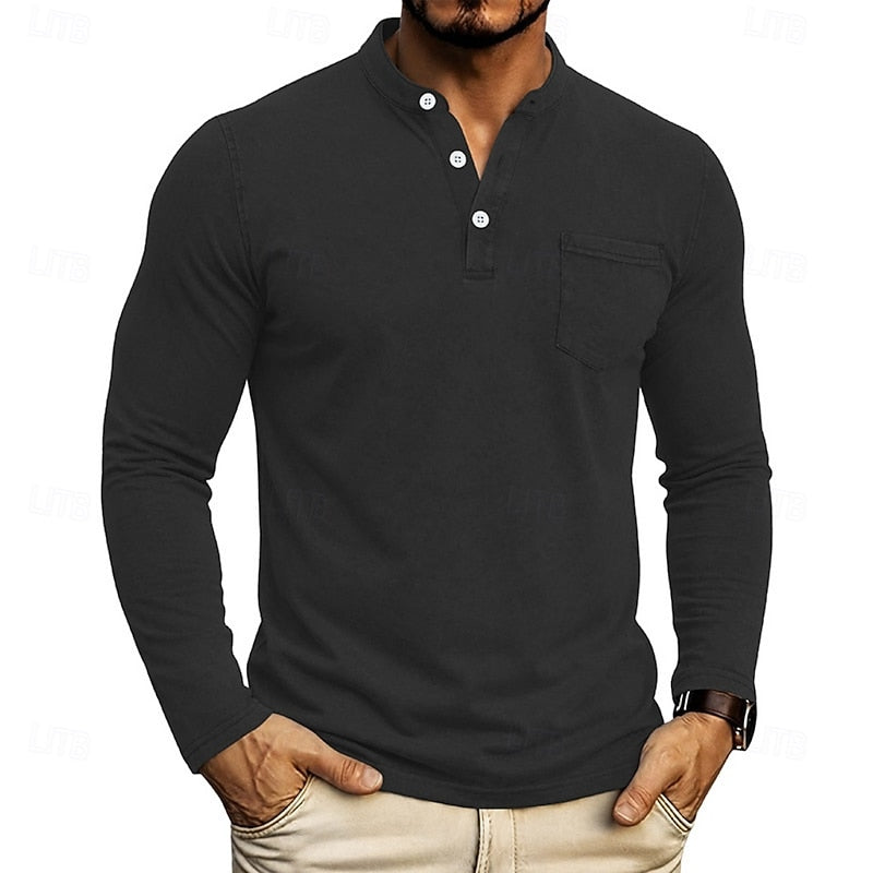 Quentin | Classic Long-Sleeve Henley Shirt