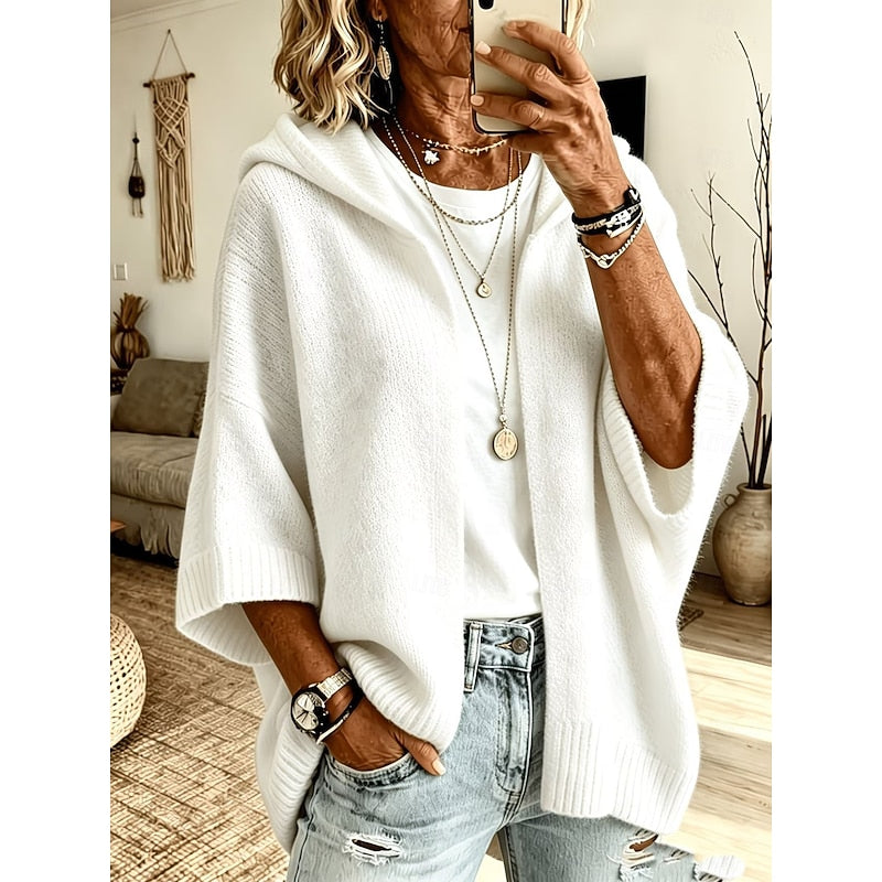 Marguerite | Hooded Open-Front Cardigan