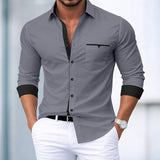 Alexander | Men's Colour Block Long Sleeve Shirt