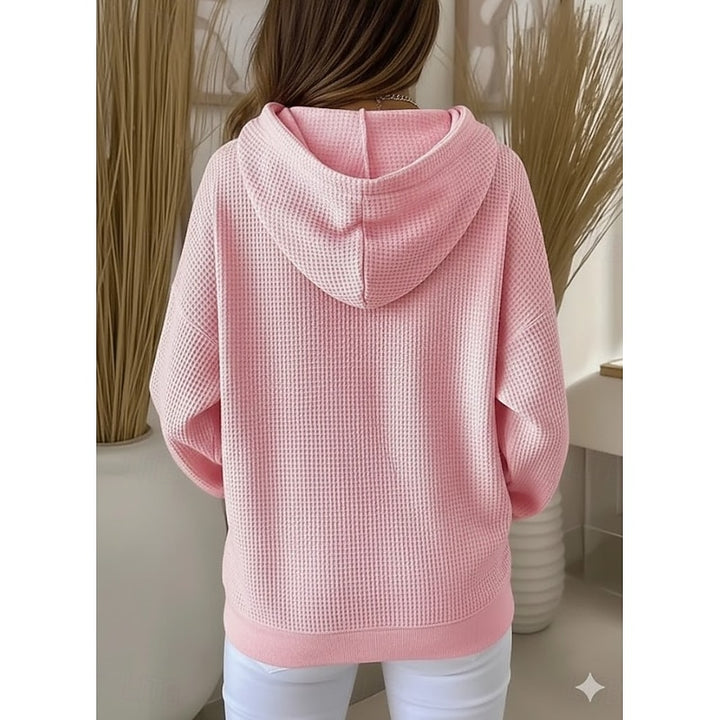 Miriam | Textured Waffle-Knit Hoodie