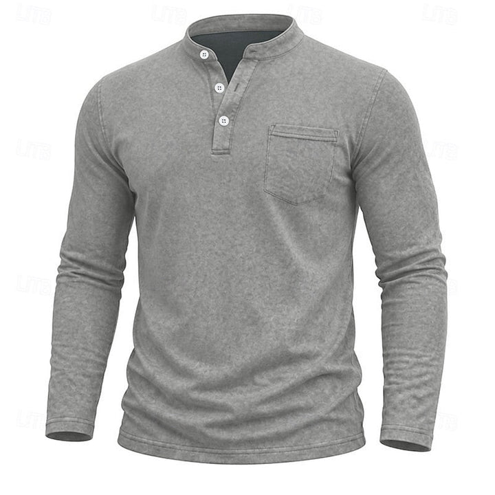 Quentin | Classic Long-Sleeve Henley Shirt