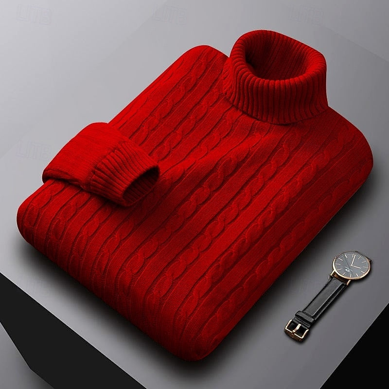 Thatcher | Cable-Knit Turtleneck Sweater