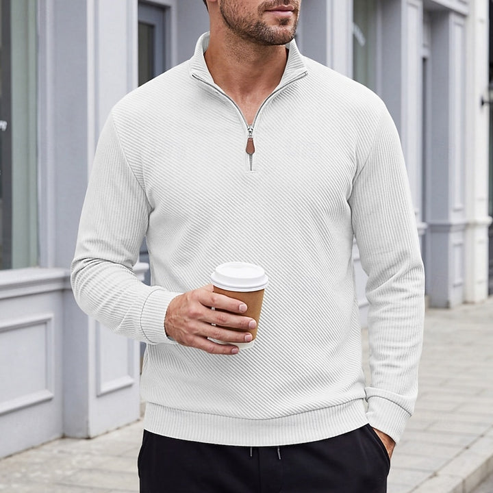 Easton | Textured Quarter-Zip Pullover