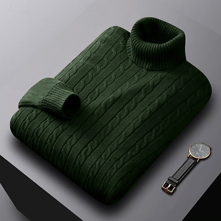 Thatcher | Cable-Knit Turtleneck Sweater