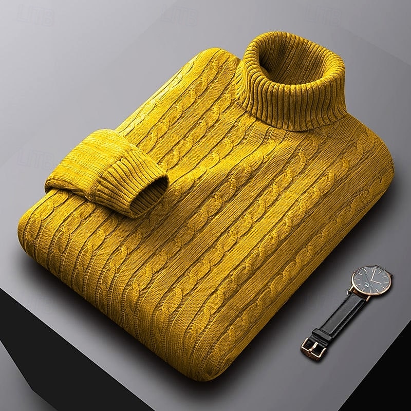 Thatcher | Cable-Knit Turtleneck Sweater
