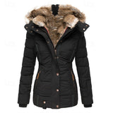 Guinevere | Fur-Trim Hooded Puffer Jacket