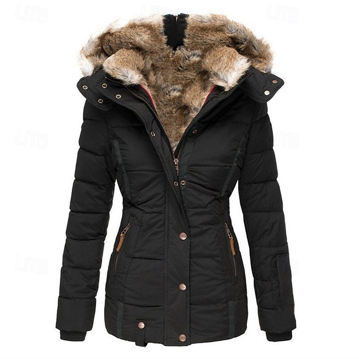 Guinevere | Fur-Trim Hooded Puffer Jacket