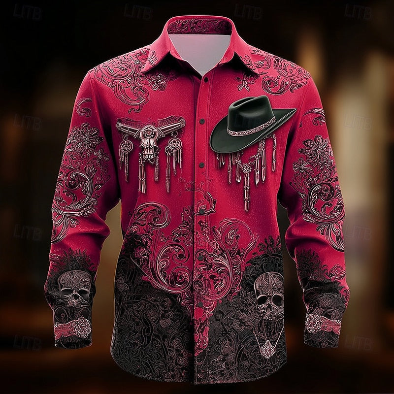 Wyatt | Western Halloween Skull Shirt