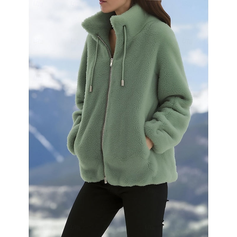 Claudia | Cozy Stand-Collar Zip Jacket