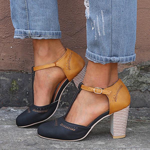 Matilda | Timeless T-Strap Block Heel Mary Janes