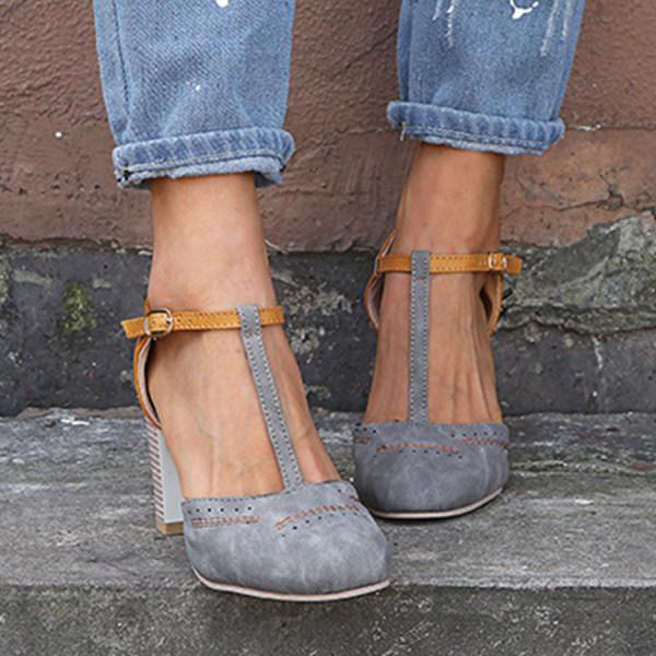 Matilda | Timeless T-Strap Block Heel Mary Janes