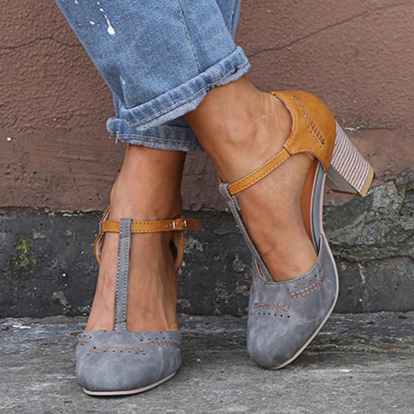 Matilda | Timeless T-Strap Block Heel Mary Janes