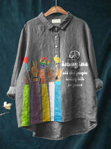 Darlene | Artful Peace-Print Shirt