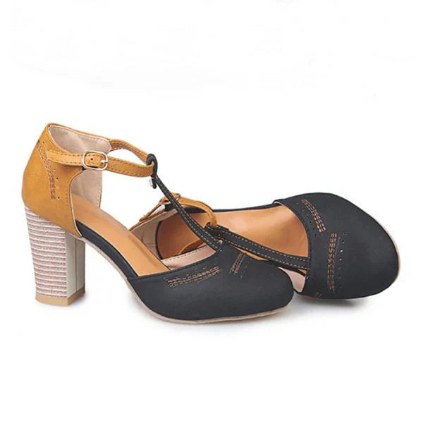 Matilda | Timeless T-Strap Block Heel Mary Janes