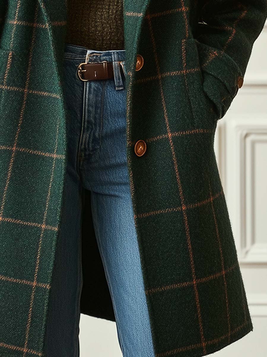 Beatrice | Tailored Windowpane Coat