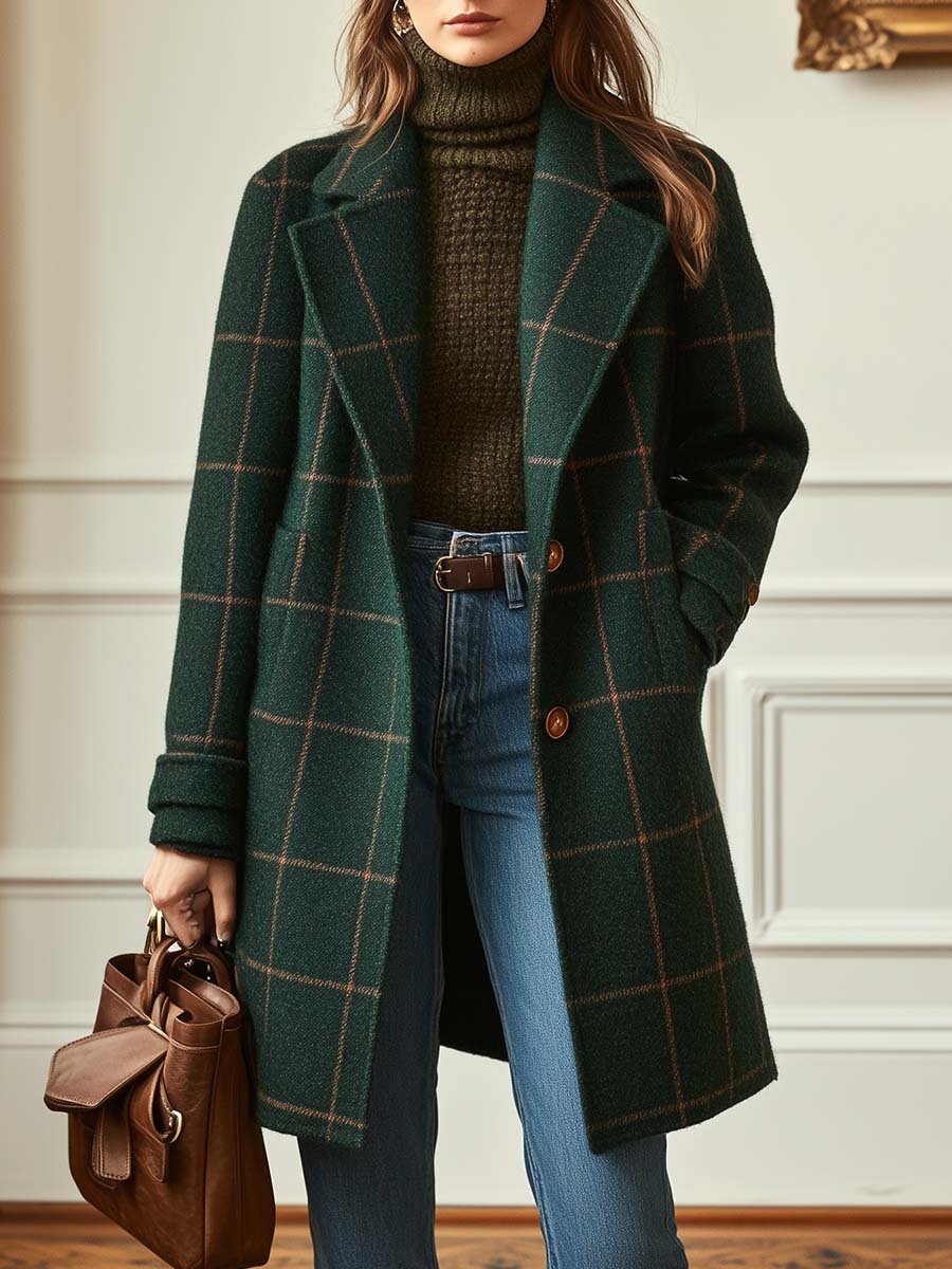 Beatrice | Tailored Windowpane Coat