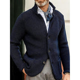 Callahan | Stand Collar Textured Cardigan