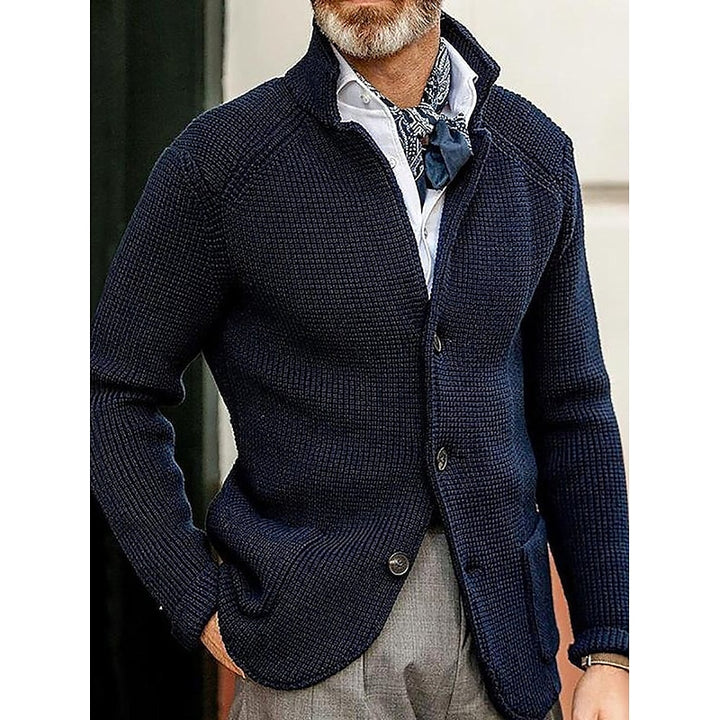 Callahan | Stand Collar Textured Cardigan
