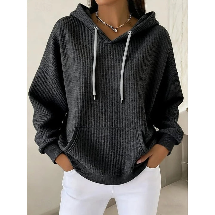 Miriam | Textured Waffle-Knit Hoodie