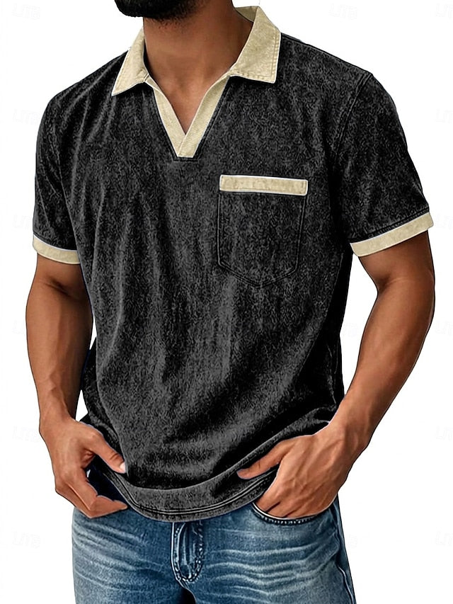Steven | Men's Acid Wash Cotton Polo