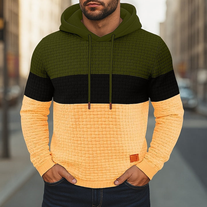 Sawyer | Color Block Textured Hoodie