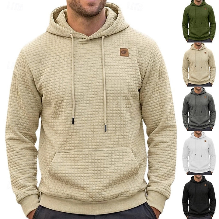 Miles | Textured Hooded Pullover Hoodie