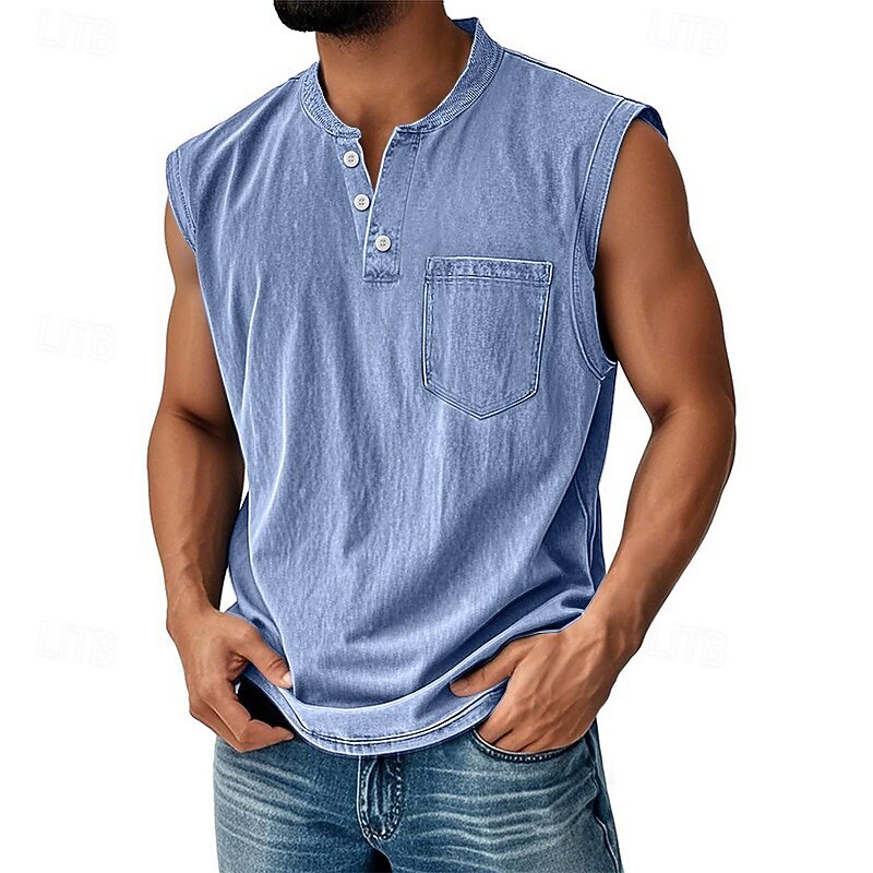 Carson | Classic Button Pocket Tank Top