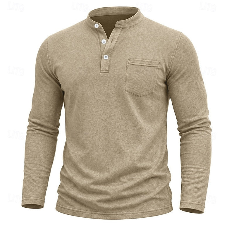 Quentin | Classic Long-Sleeve Henley Shirt